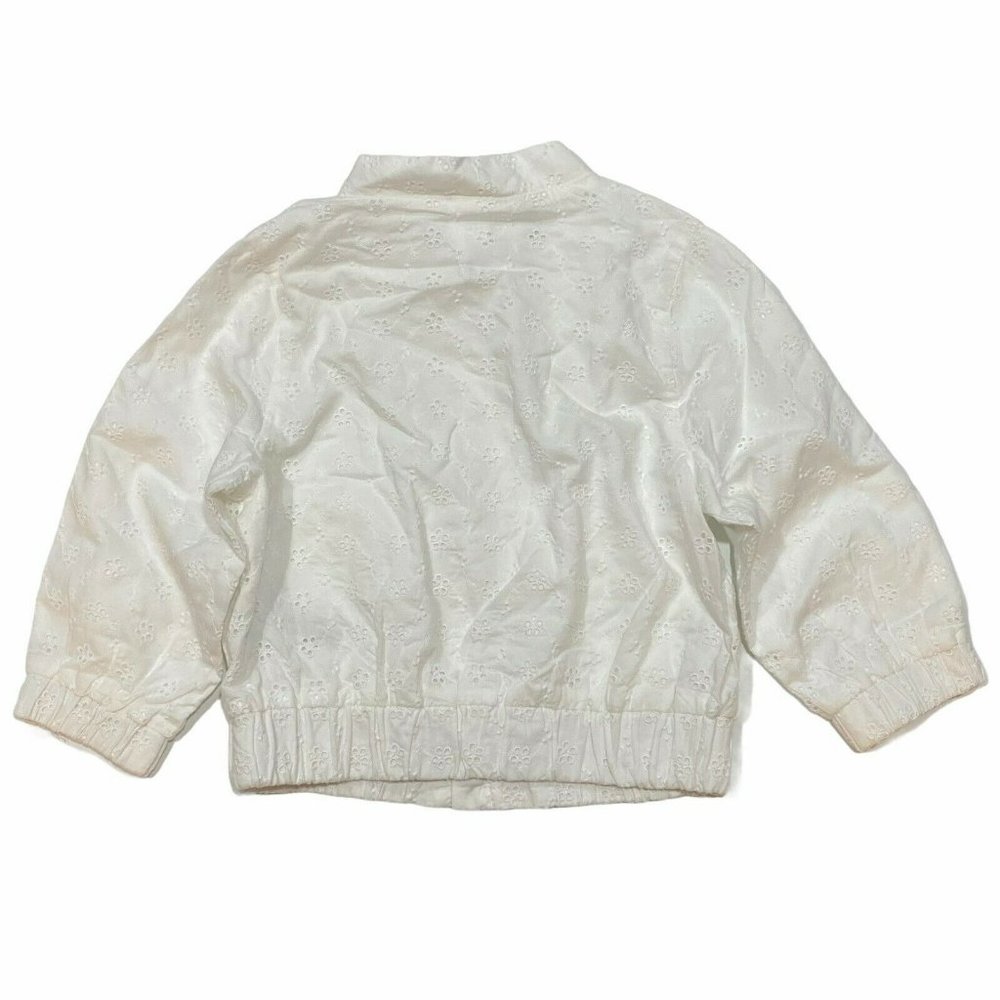 NWT GAP Baby Girls Lightweight Eyelet Jacket Sz 4T White #544438 - Picture 2 of 5